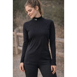 Under Armour ColdGear Fitted Mock Neck Long Sleeve Top Women M